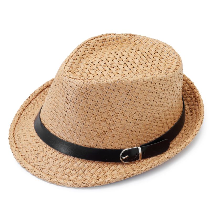 Män Kvinnor Klassisk Bred Brätte Halm Cowboy Hat Utomhus Visir Fedora Beach Panama Hattar