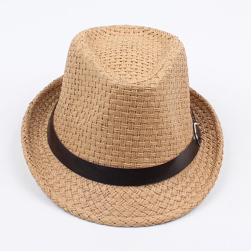 Män Kvinnor Klassisk Bred Brätte Halm Cowboy Hat Utomhus Visir Fedora Beach Panama Hattar