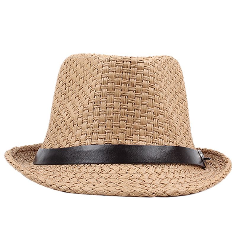 Män Kvinnor Klassisk Bred Brätte Halm Cowboy Hat Utomhus Visir Fedora Beach Panama Hattar