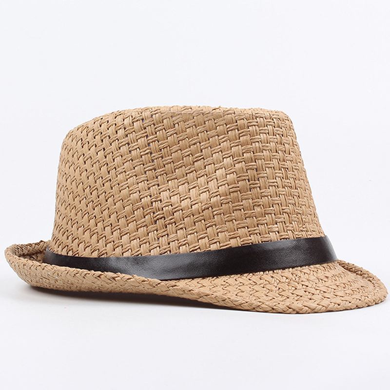 Män Kvinnor Klassisk Bred Brätte Halm Cowboy Hat Utomhus Visir Fedora Beach Panama Hattar