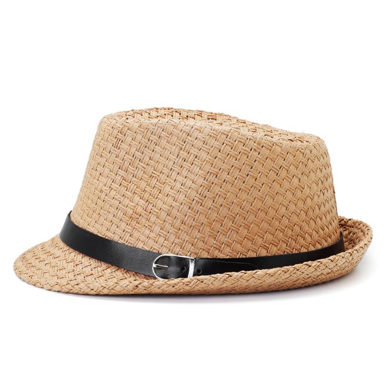 Män Kvinnor Klassisk Bred Brätte Halm Cowboy Hat Utomhus Visir Fedora Beach Panama Hattar