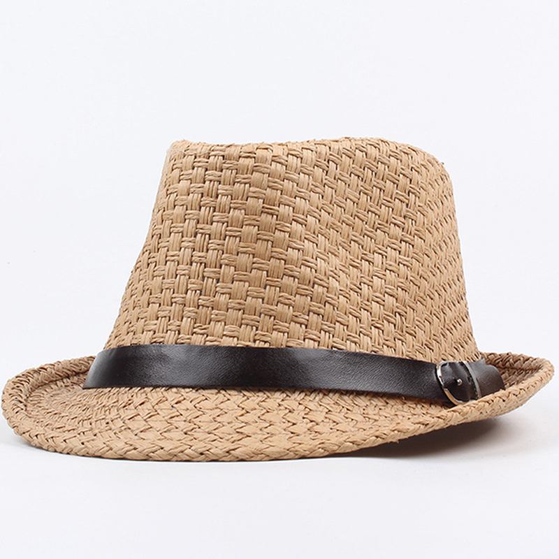 Män Kvinnor Klassisk Bred Brätte Halm Cowboy Hat Utomhus Visir Fedora Beach Panama Hattar