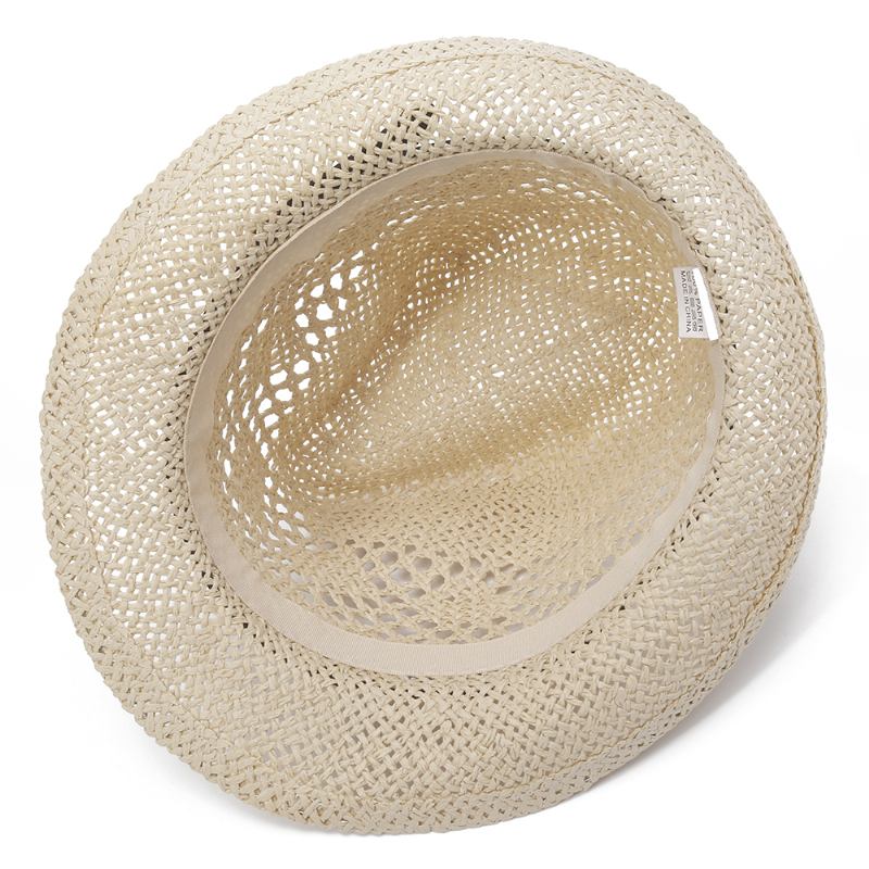 Män Kvinnor Personlig Handgjord Straw Jazz Hat Utomhus Resor Strand Andas Mesh Hollow Sun Cap