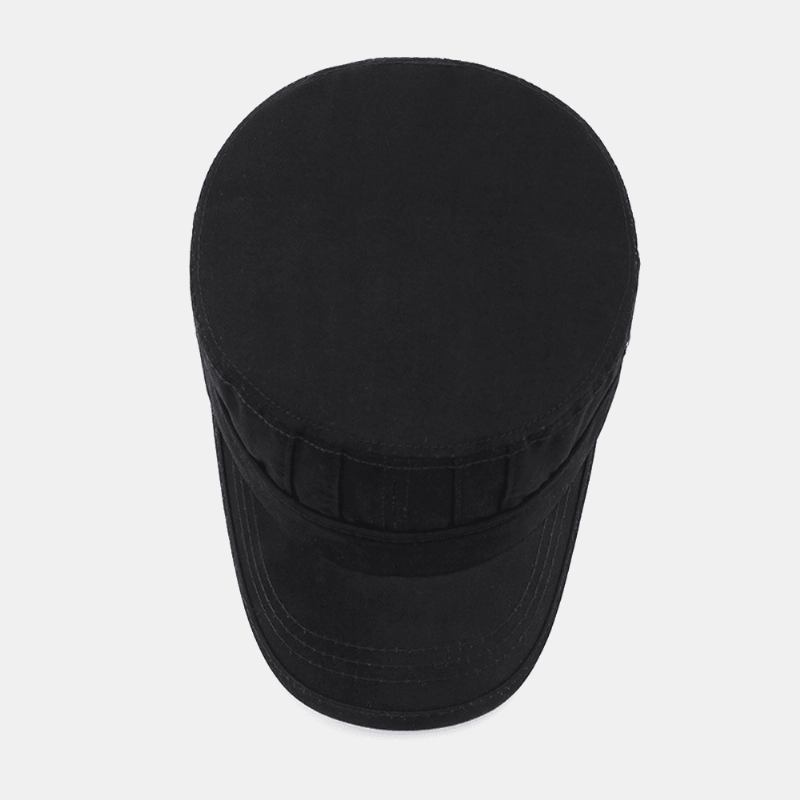 Män Mode Andas Nödställda Militär Cap Casual Justerbar Solskydd Flat Top Cap Cadet Hat