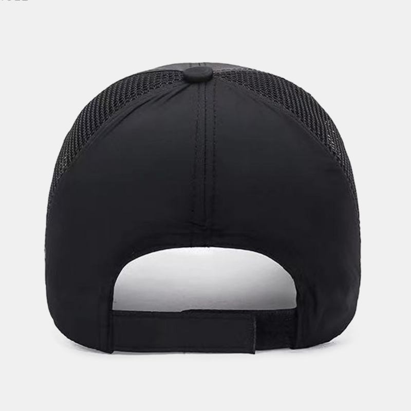 Män Nattreflekterande Strip Mesh Andas Baseballkepsar Justerbar Vindtät Rep Utomhusfiske Solskydd Trucker Hatt