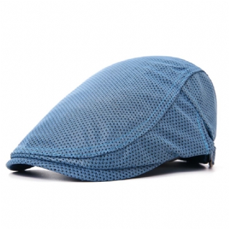 Män Polyester Mesh Andningsbar Basker Hat Ivy Newsboy Kepsar