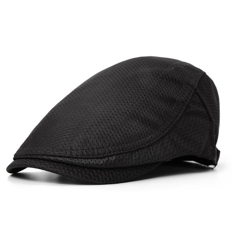 Män Polyester Mesh Andningsbar Basker Hat Ivy Newsboy Kepsar