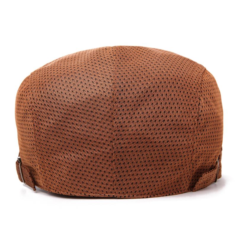 Män Polyester Mesh Andningsbar Basker Hat Ivy Newsboy Kepsar