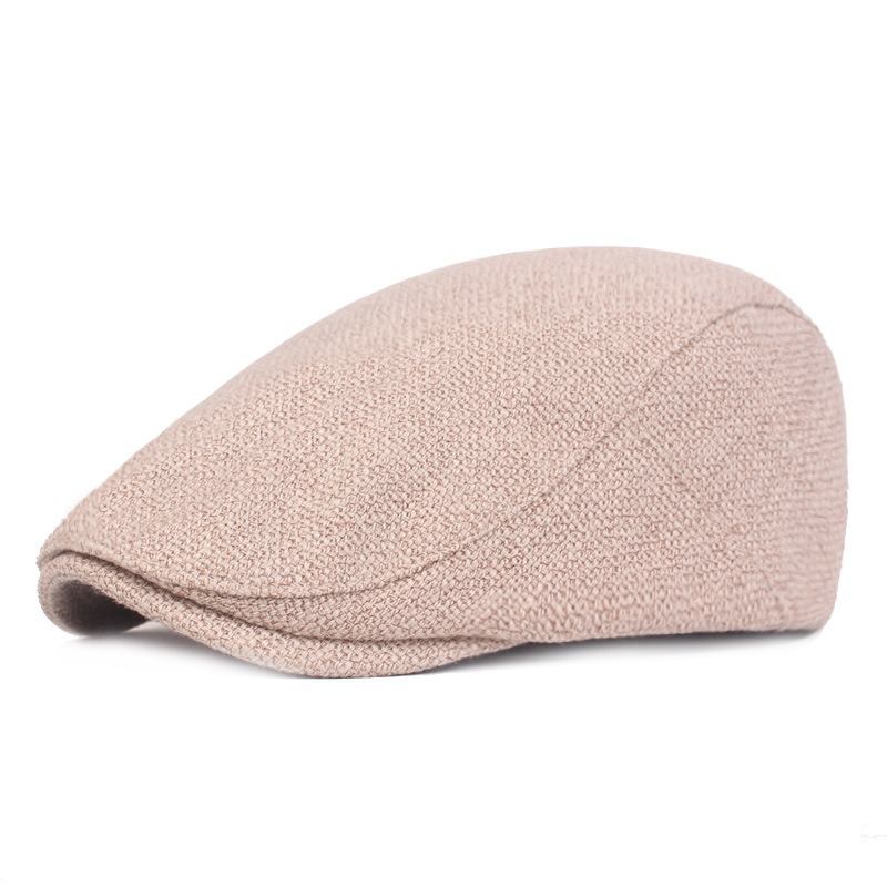 Män Sommar Linne Justerbar Målare Basker Hat Newsboy Cabbie Flat Caps