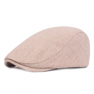 Män Sommar Linne Justerbar Målare Basker Hat Newsboy Cabbie Flat Caps