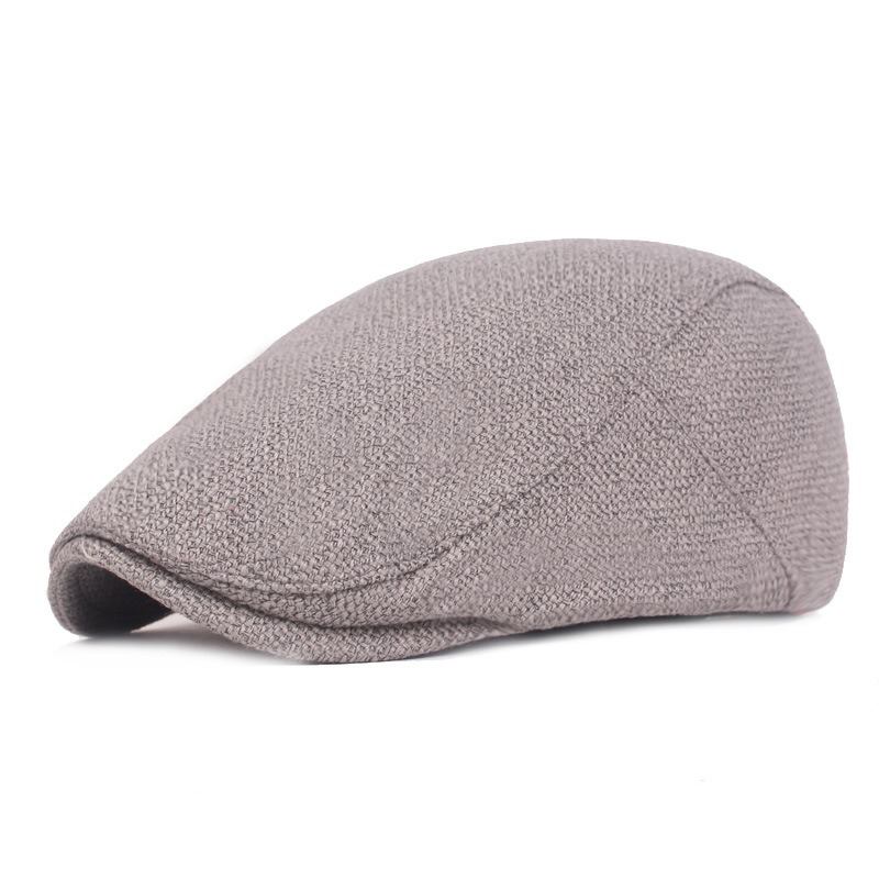 Män Sommar Linne Justerbar Målare Basker Hat Newsboy Cabbie Flat Caps