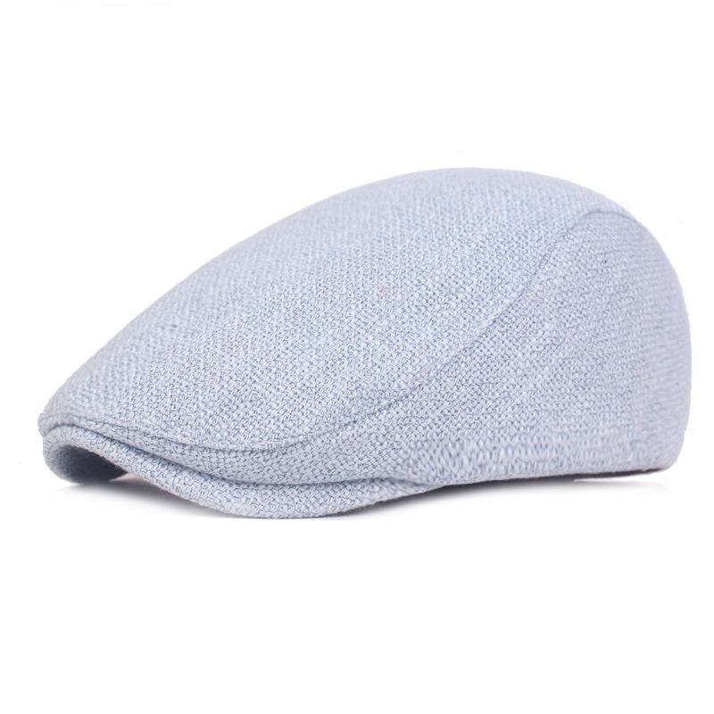 Män Sommar Linne Justerbar Målare Basker Hat Newsboy Cabbie Flat Caps