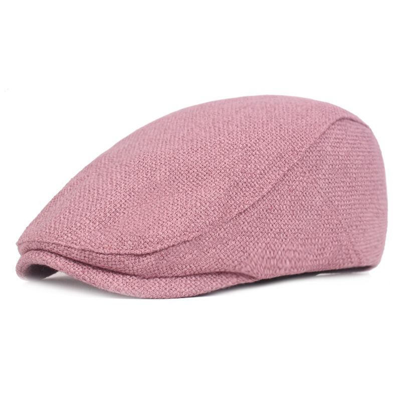 Män Sommar Linne Justerbar Målare Basker Hat Newsboy Cabbie Flat Caps