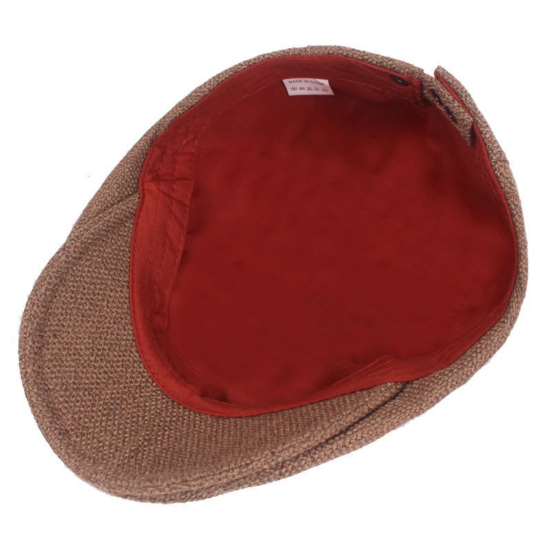 Män Sommar Linne Justerbar Målare Basker Hat Newsboy Cabbie Flat Caps