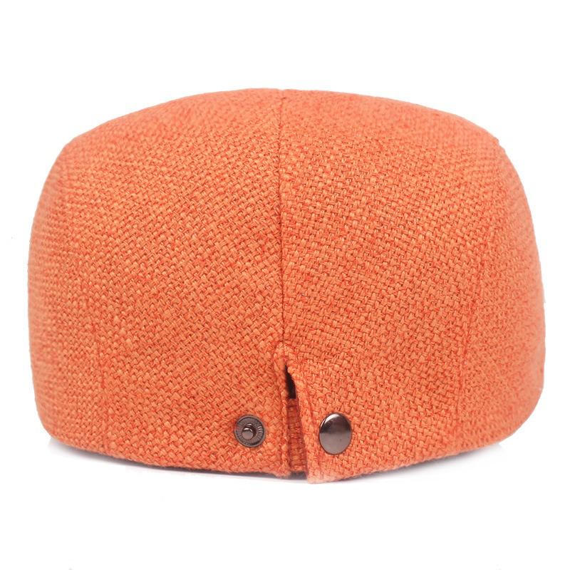 Män Sommar Linne Justerbar Målare Basker Hat Newsboy Cabbie Flat Caps