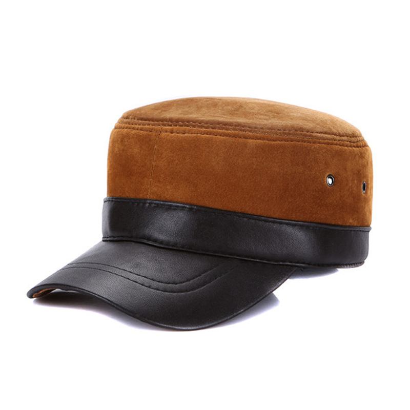 Män Vinter Varm Militär Flat Top Cap Casual Utomhus Solskydd Baseball Hat