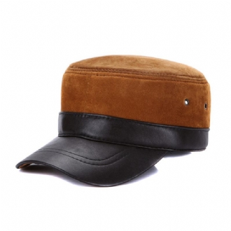 Män Vinter Varm Militär Flat Top Cap Casual Utomhus Solskydd Baseball Hat