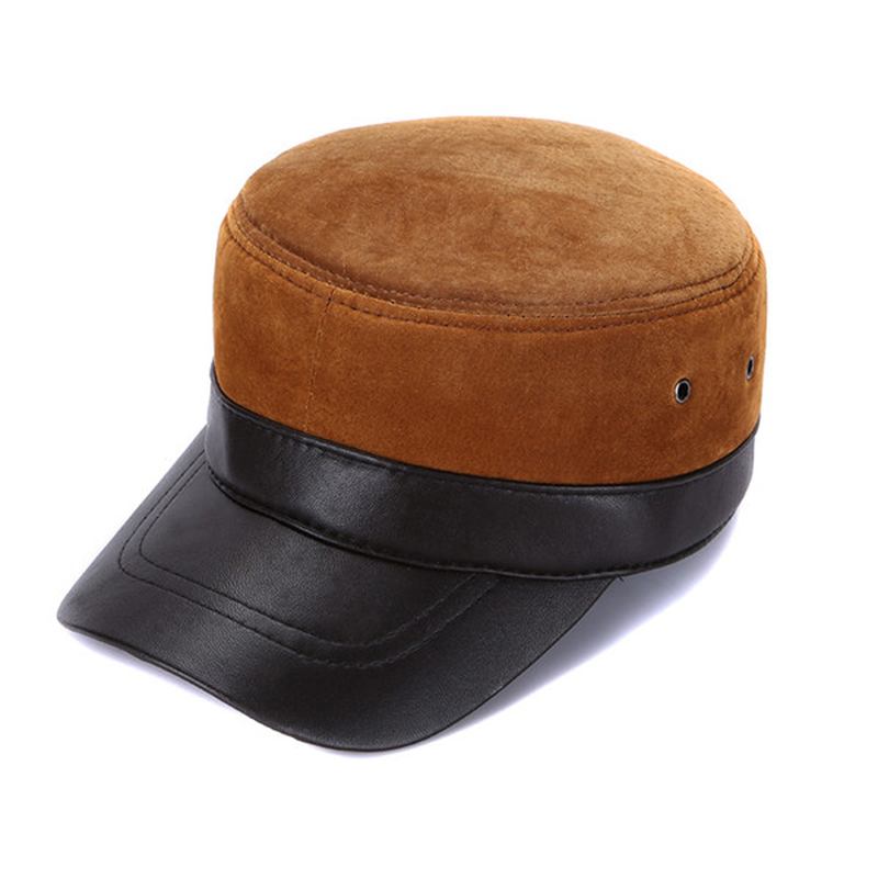 Män Vinter Varm Militär Flat Top Cap Casual Utomhus Solskydd Baseball Hat