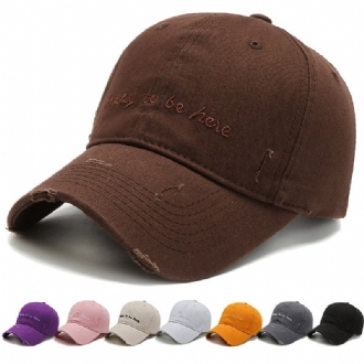 Mäns Enfärgade Brevbroderier Soft Top Cap