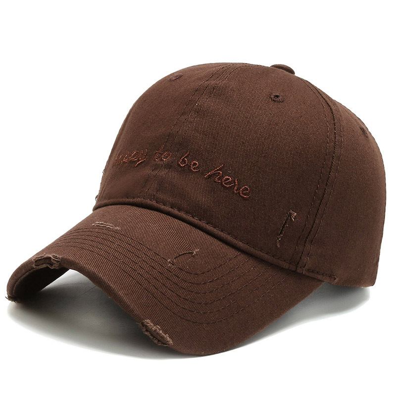 Mäns Enfärgade Brevbroderier Soft Top Cap