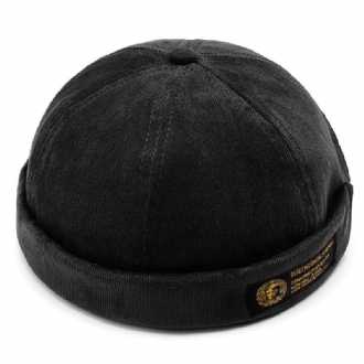 Manchester Justerbar Solid Fransk Brättelös Hatt Retro Skullcap Sailor Cap