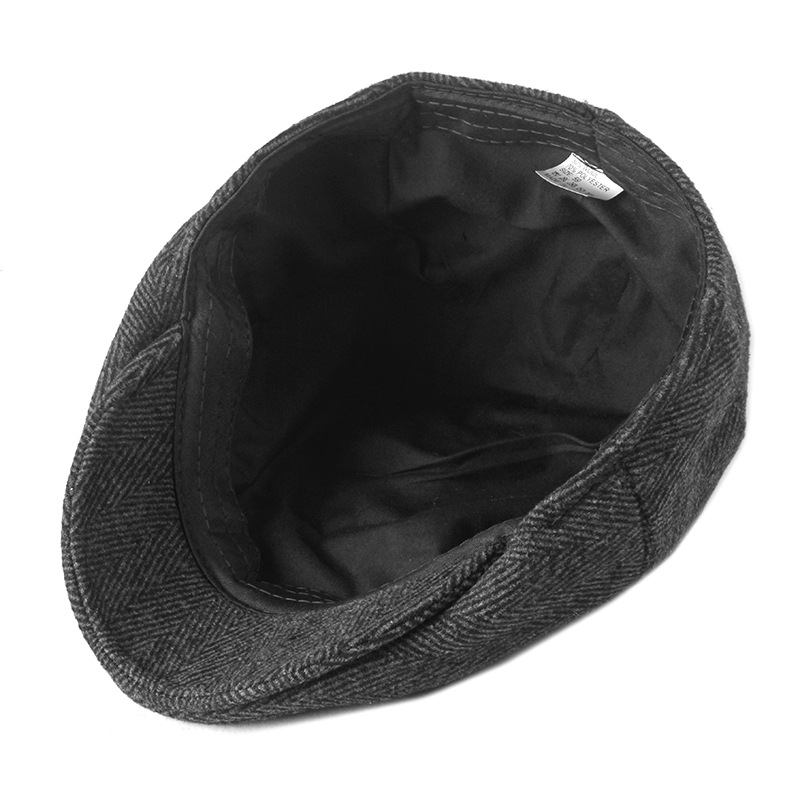 Ny Stil Hatt Herr Brittisk Retro Woolen Basker Casual