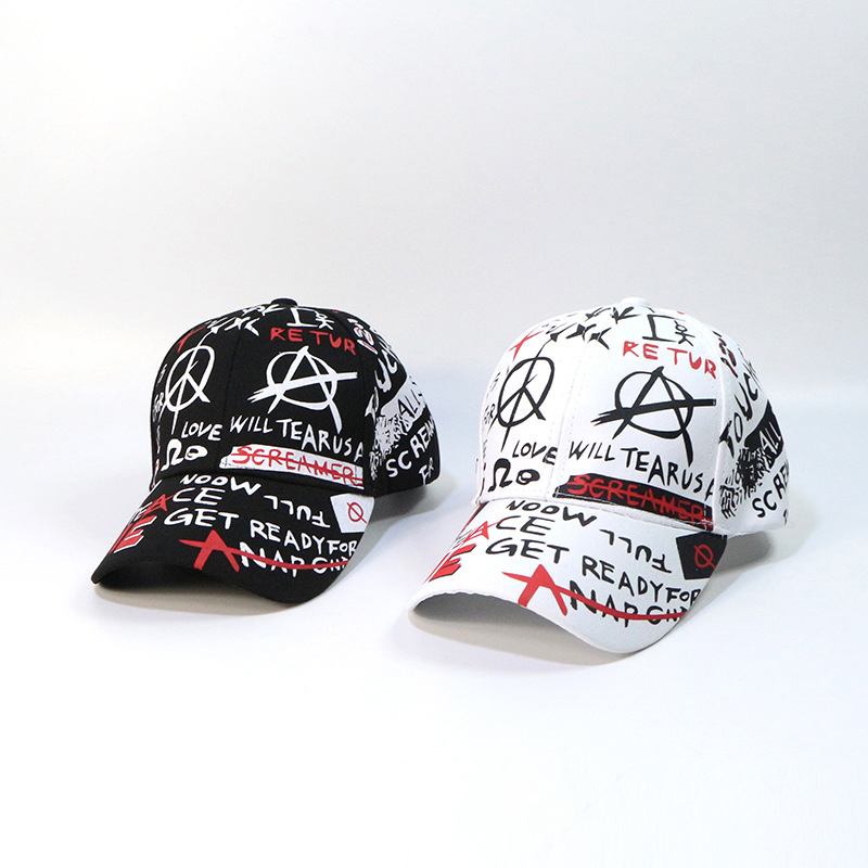 Ny Stil Mössa Graffiti Baseball Keps Utomhus Skugga Solskydd Keps Hatt Trendig Hip Hop Hatt Oem