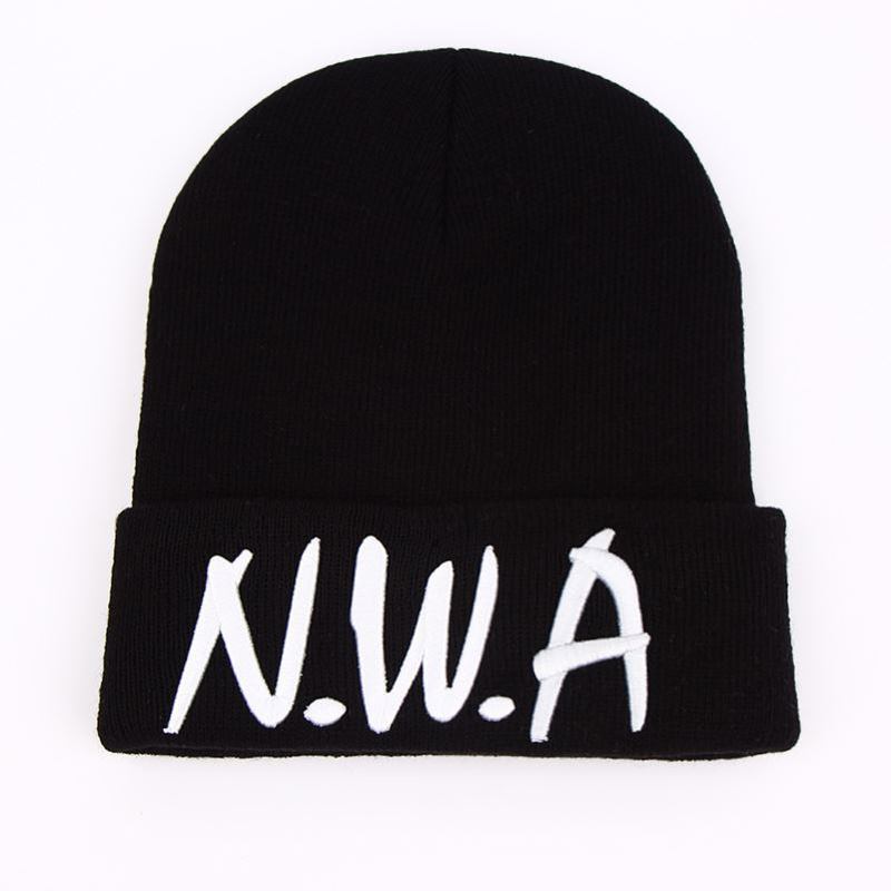 Nya Skullies Beanies Gangsta Nwa Stickade Vintermössor