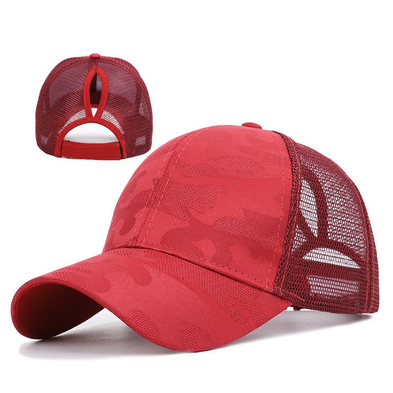 Nyankomst Damer Sommarmode Sport Hästsvans Baseball Keps Kvinnor Rörig Bulle Baseball Hat