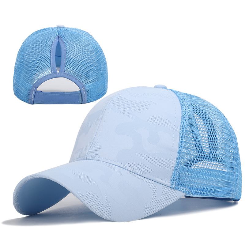 Nyankomst Damer Sommarmode Sport Hästsvans Baseball Keps Kvinnor Rörig Bulle Baseball Hat