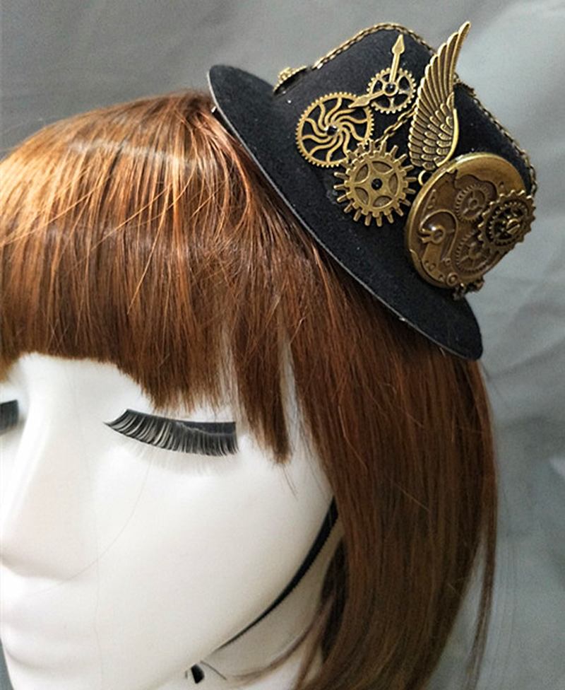 Party Show Dekoration Hatt Steampunk Hat Retro Lolita Accessoarer Utrustning Gay