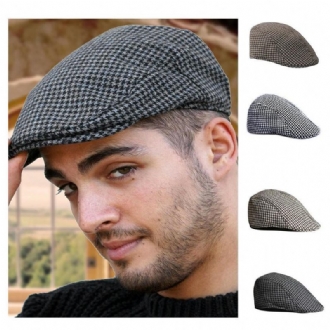 Rutnät Förälder-barn Ylle Basker Casual Houndstooth Hatt