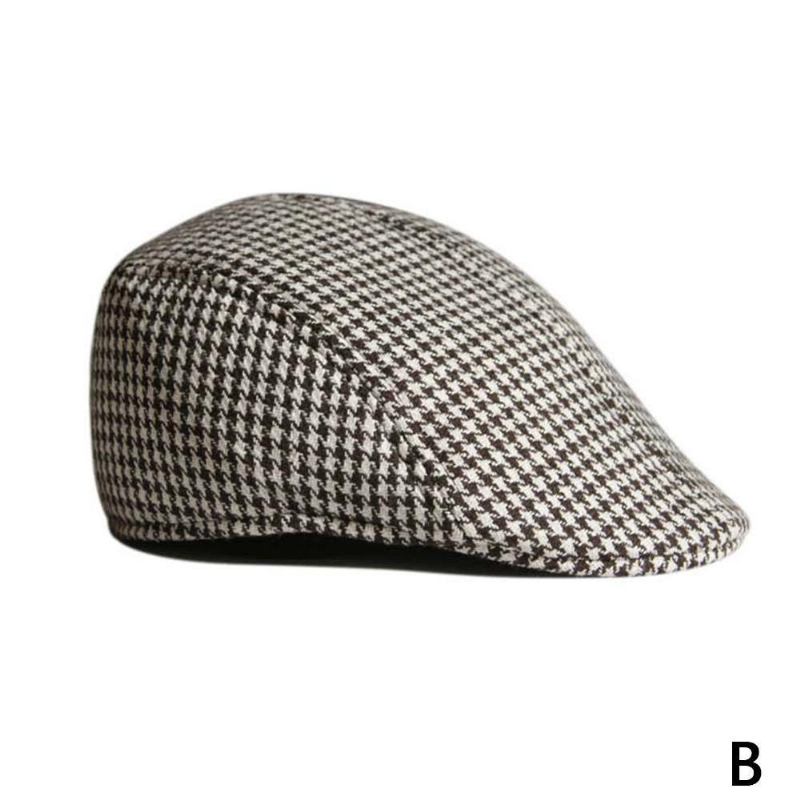 Rutnät Förälder-barn Ylle Basker Casual Houndstooth Hatt