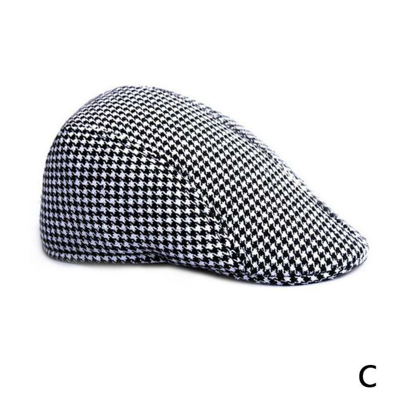 Rutnät Förälder-barn Ylle Basker Casual Houndstooth Hatt