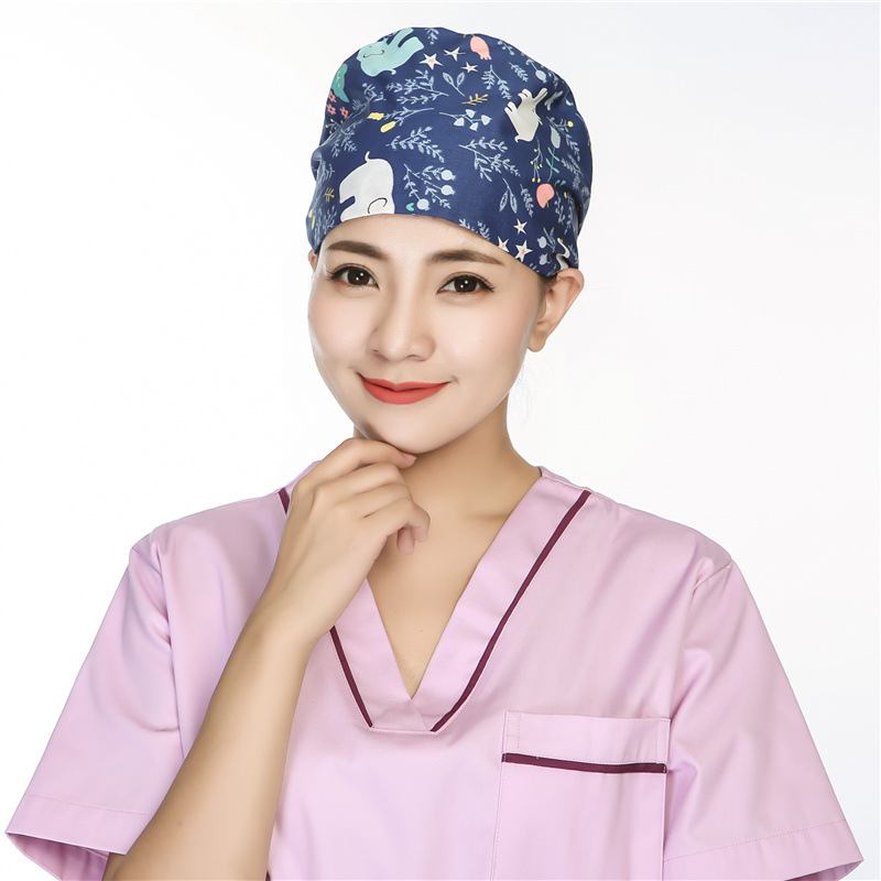 Scrub Caps Kirurgisk Cap Bomull Kemoterapi Tunn Turban