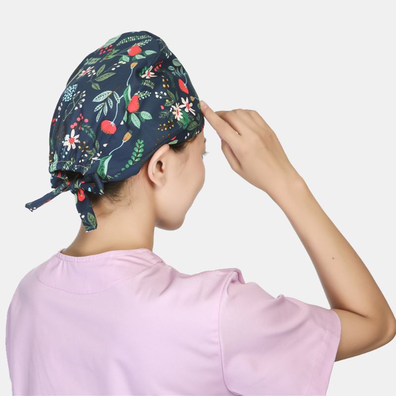 Scrub Caps Kirurgisk Cap Bomull Kemoterapi Tunn Turban