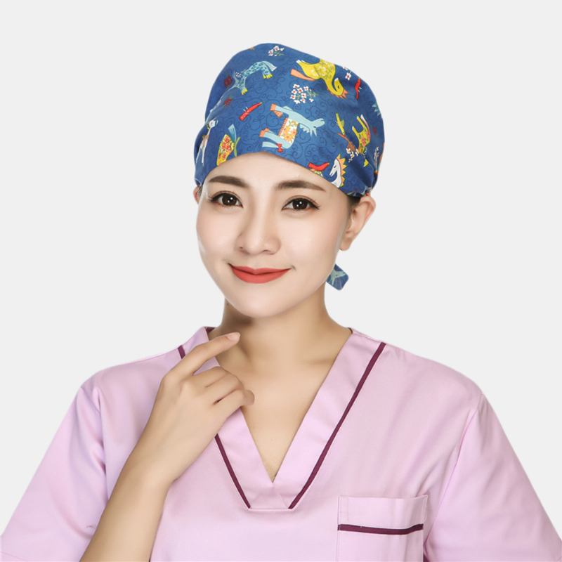 Scrub Caps Kirurgisk Cap Bomull Kemoterapi Tunn Turban