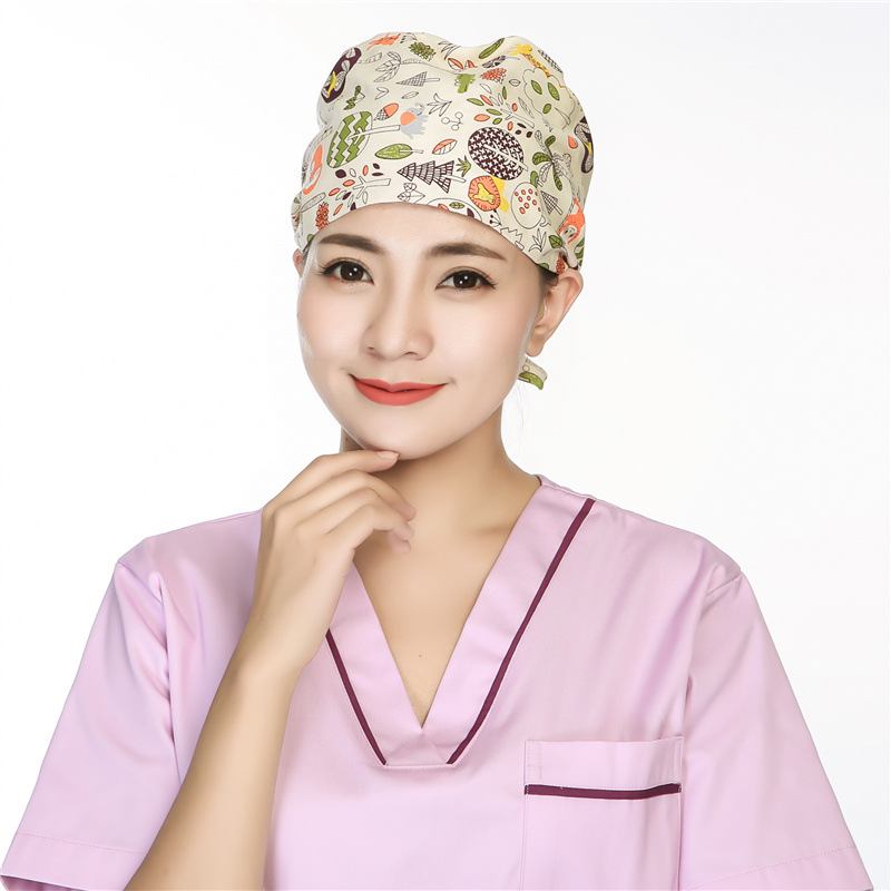 Scrub Caps Kirurgisk Cap Bomull Kemoterapi Tunn Turban