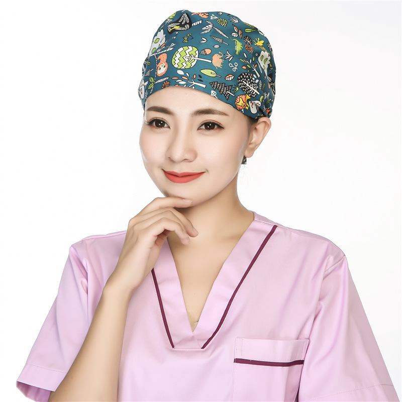 Scrub Caps Kirurgisk Cap Bomull Kemoterapi Tunn Turban