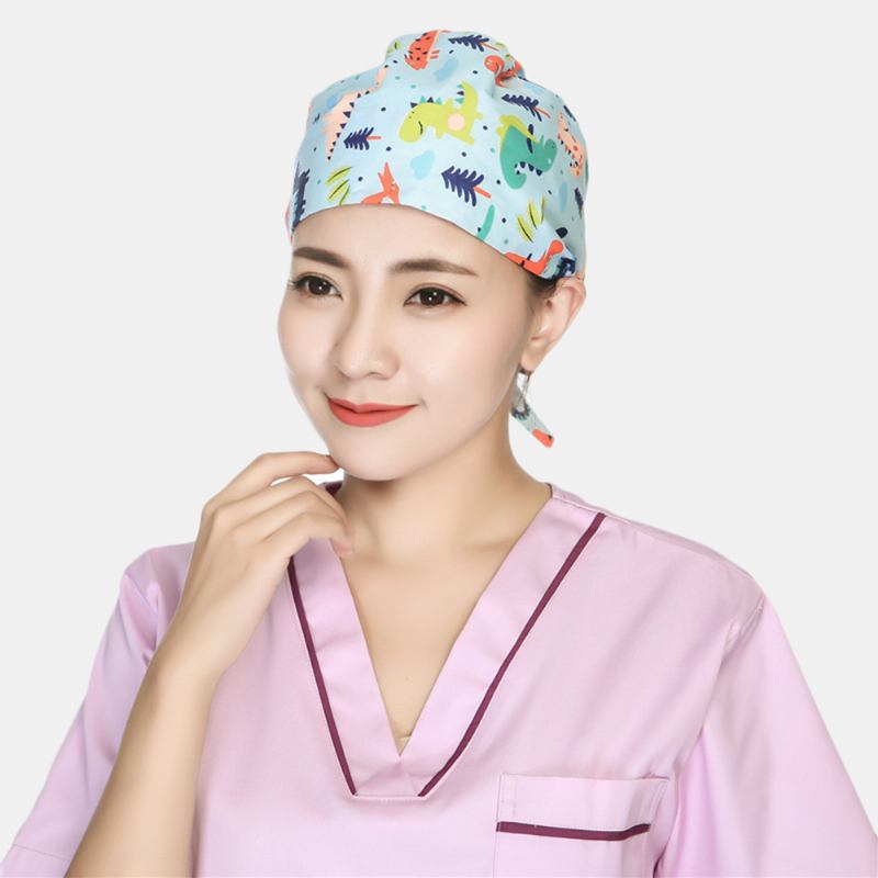 Scrub Caps Kirurgisk Cap Bomull Kemoterapi Tunn Turban