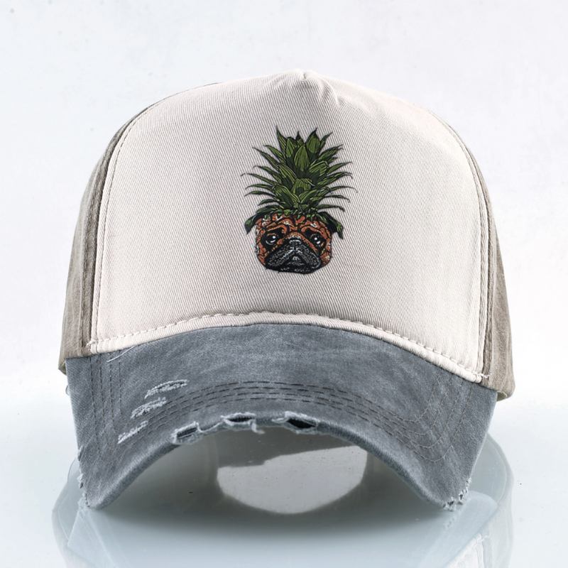 Unisex Ananas Baseball Keps Tvättad Keps Dubbad Hip Hop Keps