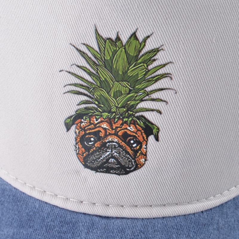 Unisex Ananas Baseball Keps Tvättad Keps Dubbad Hip Hop Keps