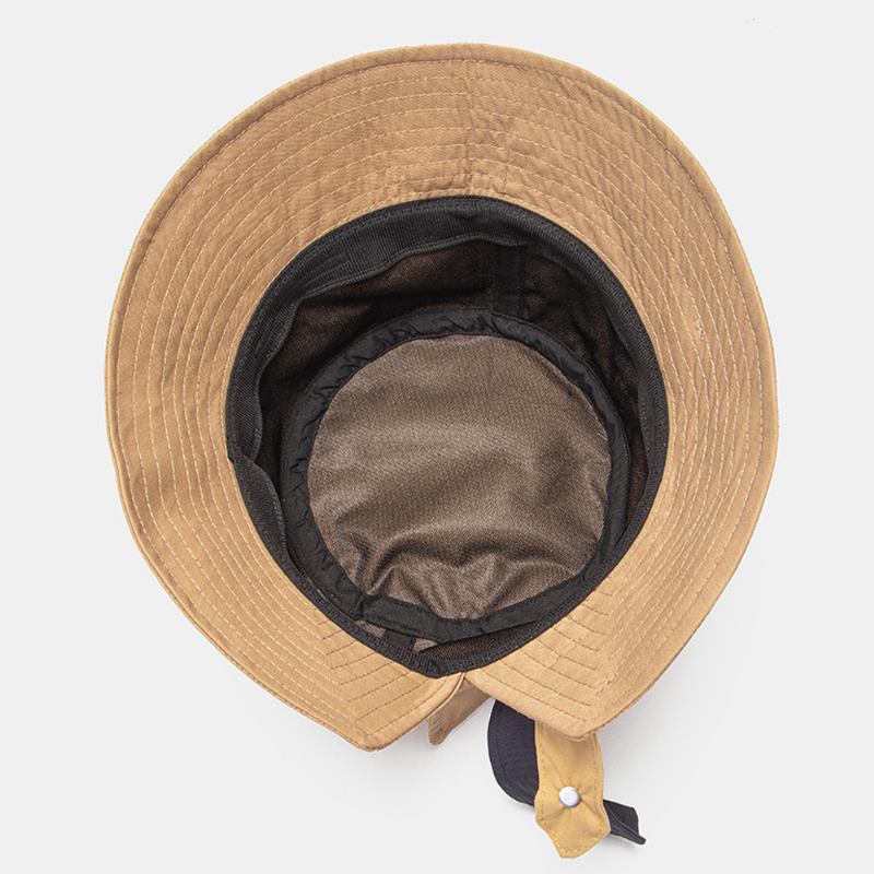 Unisex Bomull Kontrastfärg Bandage Dovetail Unik Mode Bucket Hat