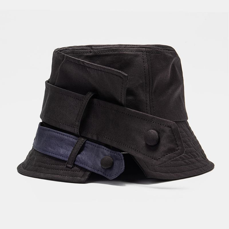 Unisex Bomull Kontrastfärg Bandage Dovetail Unik Mode Bucket Hat