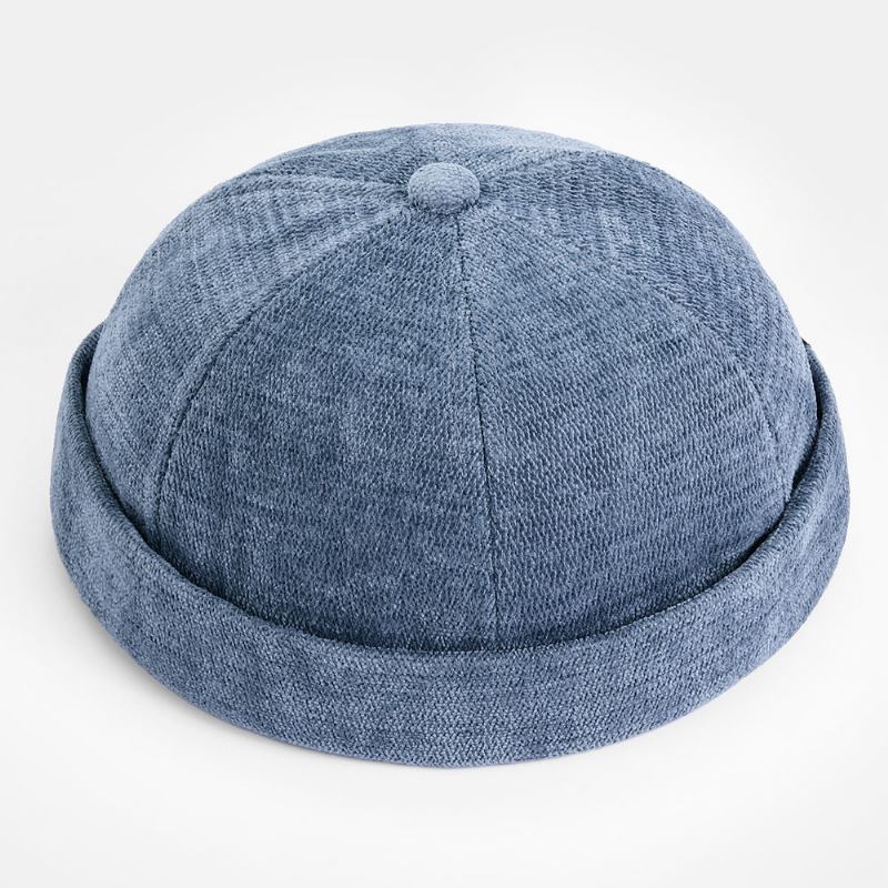 Unisex Bomullsbokstavsmönster Döskalle Keps Justerbar Varm Andningsbar Solskydd Solcreen Brättelös Beanie Hyresvärd Keps