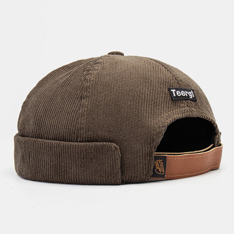 Unisex Dome Justerbar Letter Patch Twill Keps Utomhus Hip Hop Solskydd Brädlös Mössa Hyresvärd Keps Skull Cap