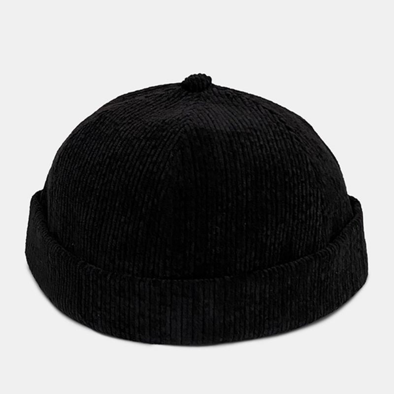 Unisex Enfärgad Justerbar Manchester Keps Casual Vild Solskydd Utan Brätte Beanie Landlord Cap