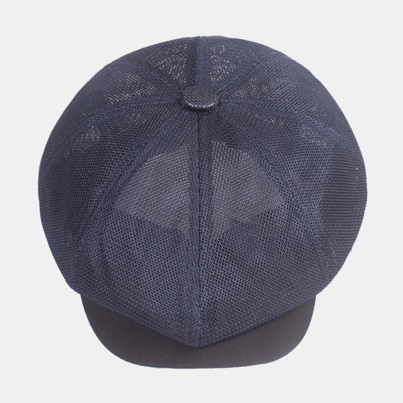 Unisex Full Mesh Andas Casual Basker Keps Åttakantig Hat Painter Cap Framåt Cap