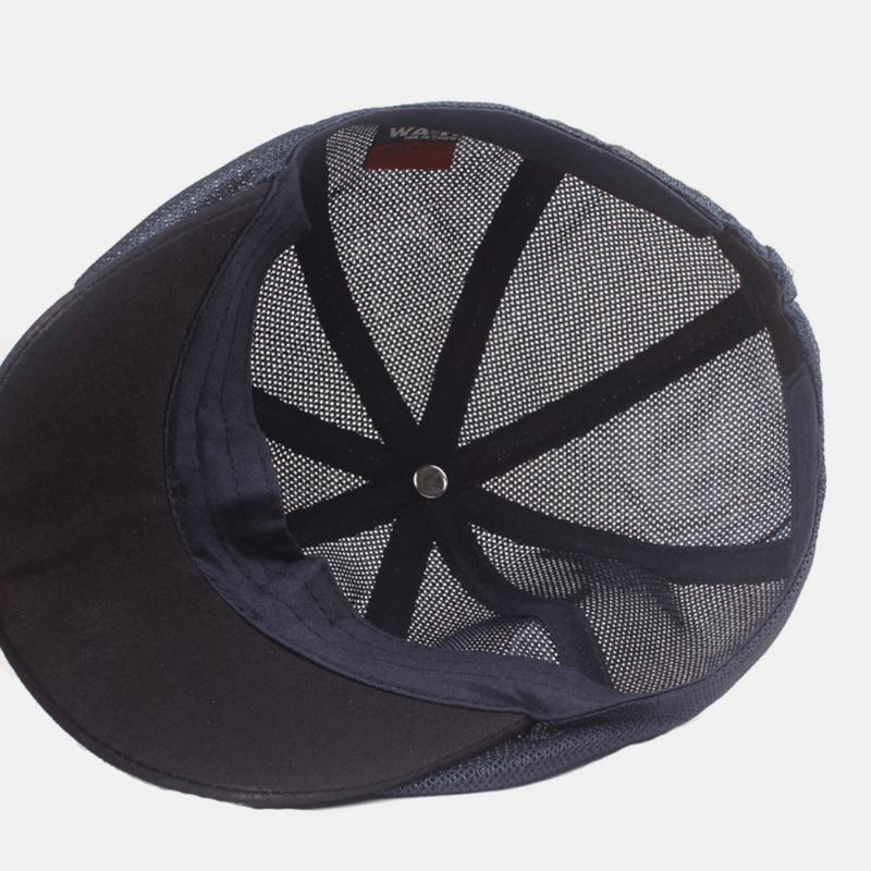 Unisex Full Mesh Andas Casual Basker Keps Åttakantig Hat Painter Cap Framåt Cap