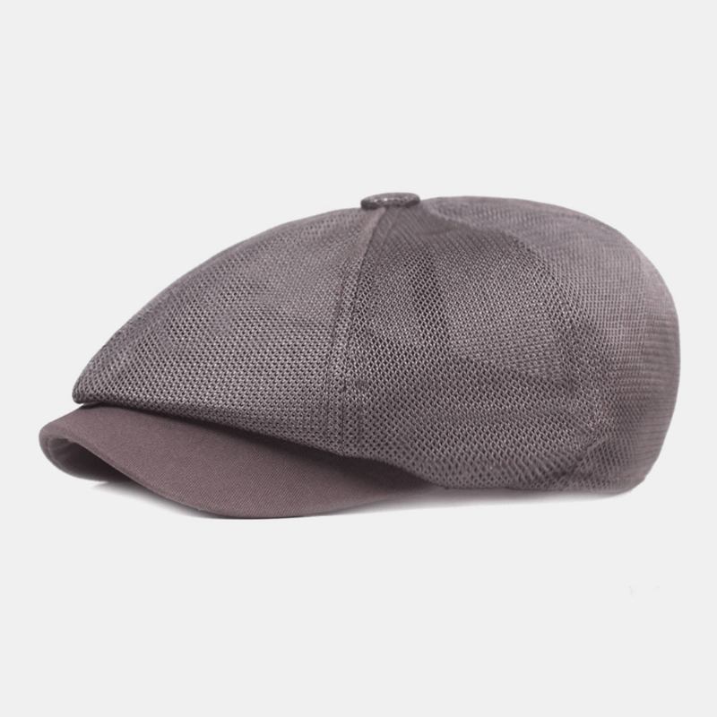 Unisex Full Mesh Andas Casual Basker Keps Åttakantig Hat Painter Cap Framåt Cap